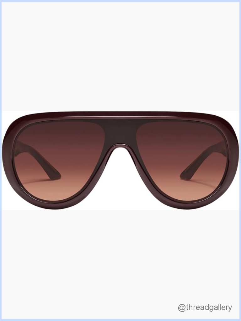 Shield Aviator Sunglasses With Accessory Kit Unisex